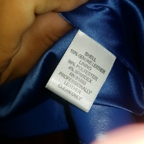 G.I.L.I blue leather jacket - Picture 7 of 8